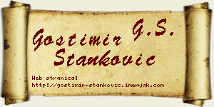 Gostimir Stanković vizit kartica